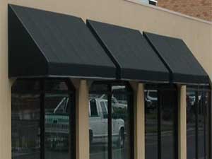 Wedge awnings without valance